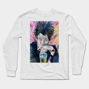 TOM WAITS oil portrait Long Sleeve T-Shirt